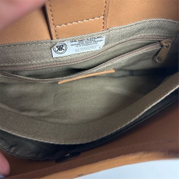 Vintage Fossil Woven Straw & Leather Top Handle Handbag Brown Casual - Picture 6 of 11